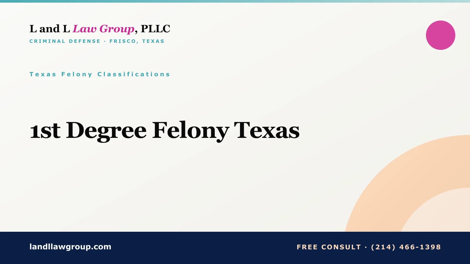 1st Degree Felony Texas