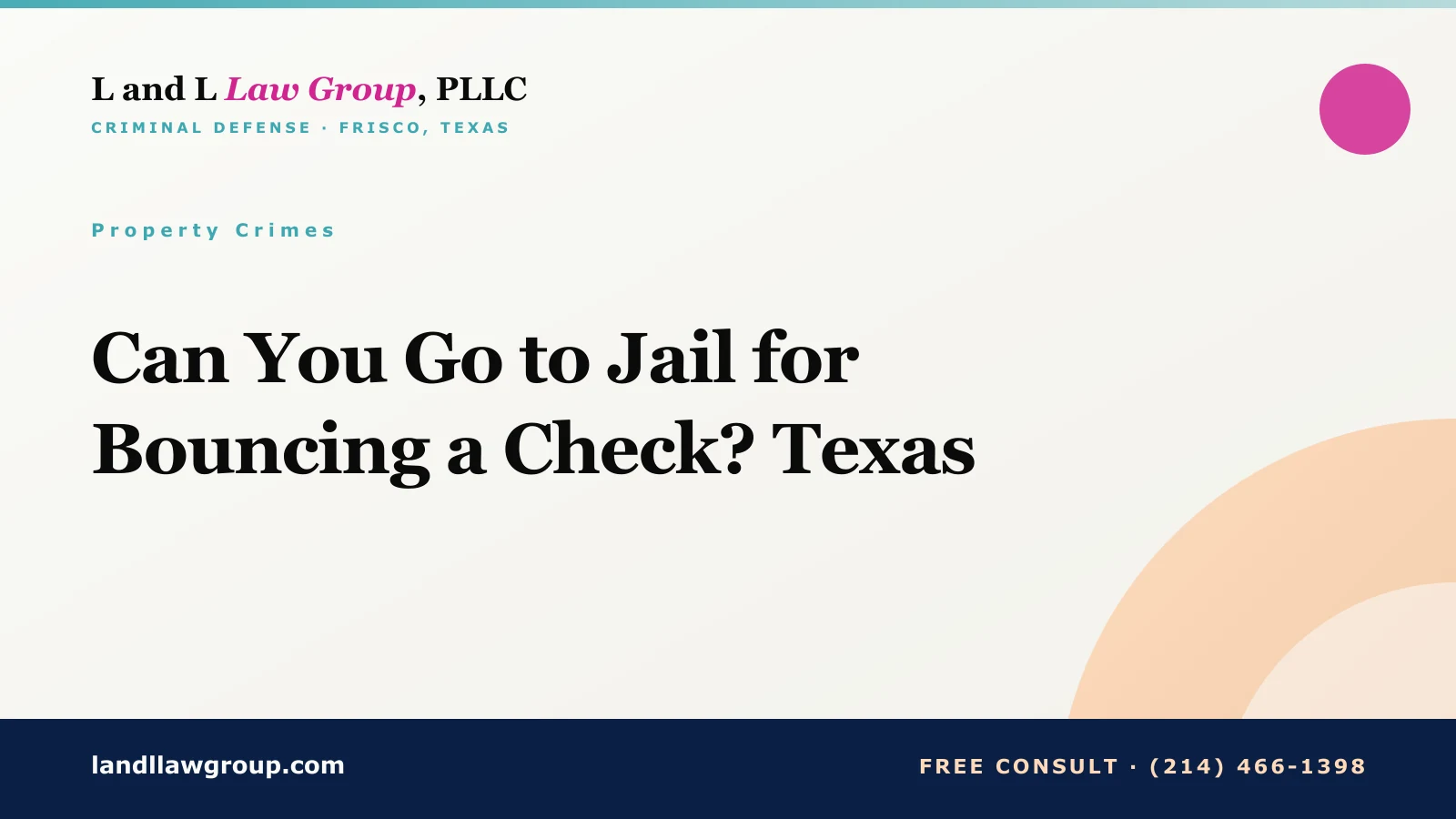 Can You Go to Jail for Bouncing a Check? Texas