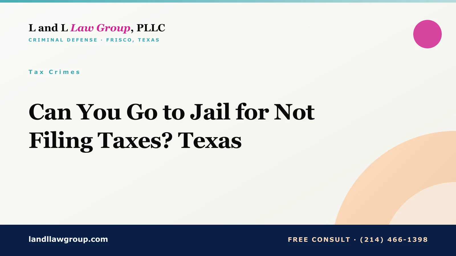 Can You Go to Jail for Not Filing Taxes? Texas