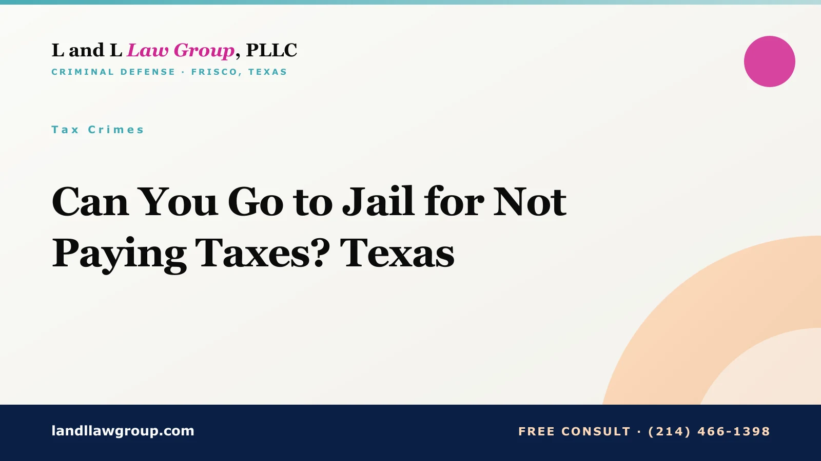 Can You Go to Jail for Not Paying Taxes? Texas