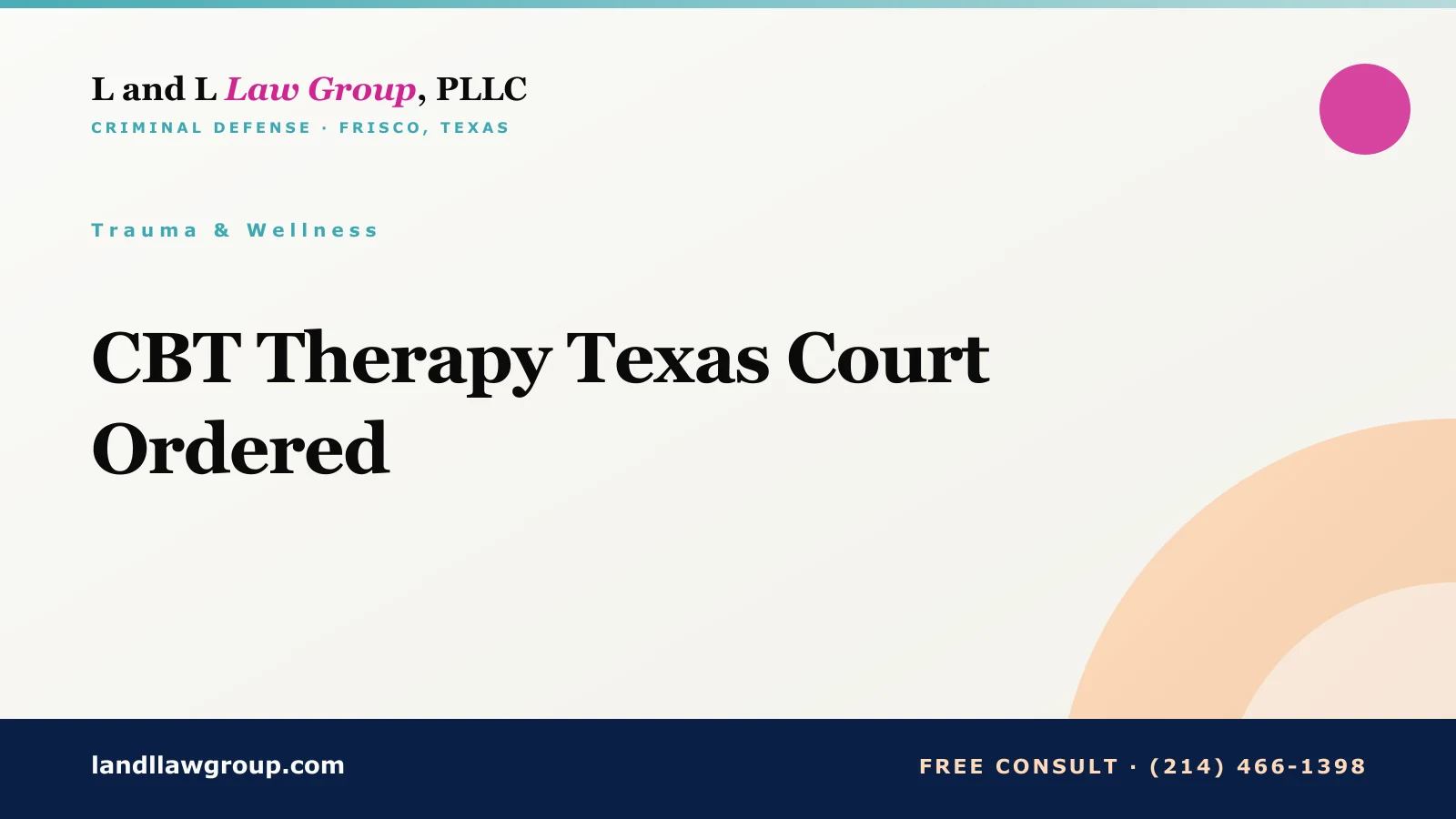 CBT Therapy Texas Court Ordered