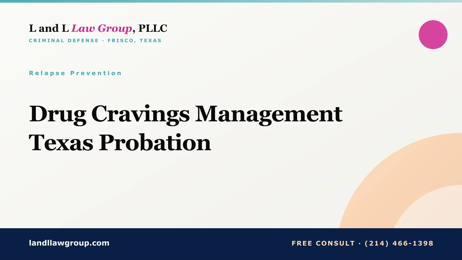 Drug Cravings Management Texas Probation