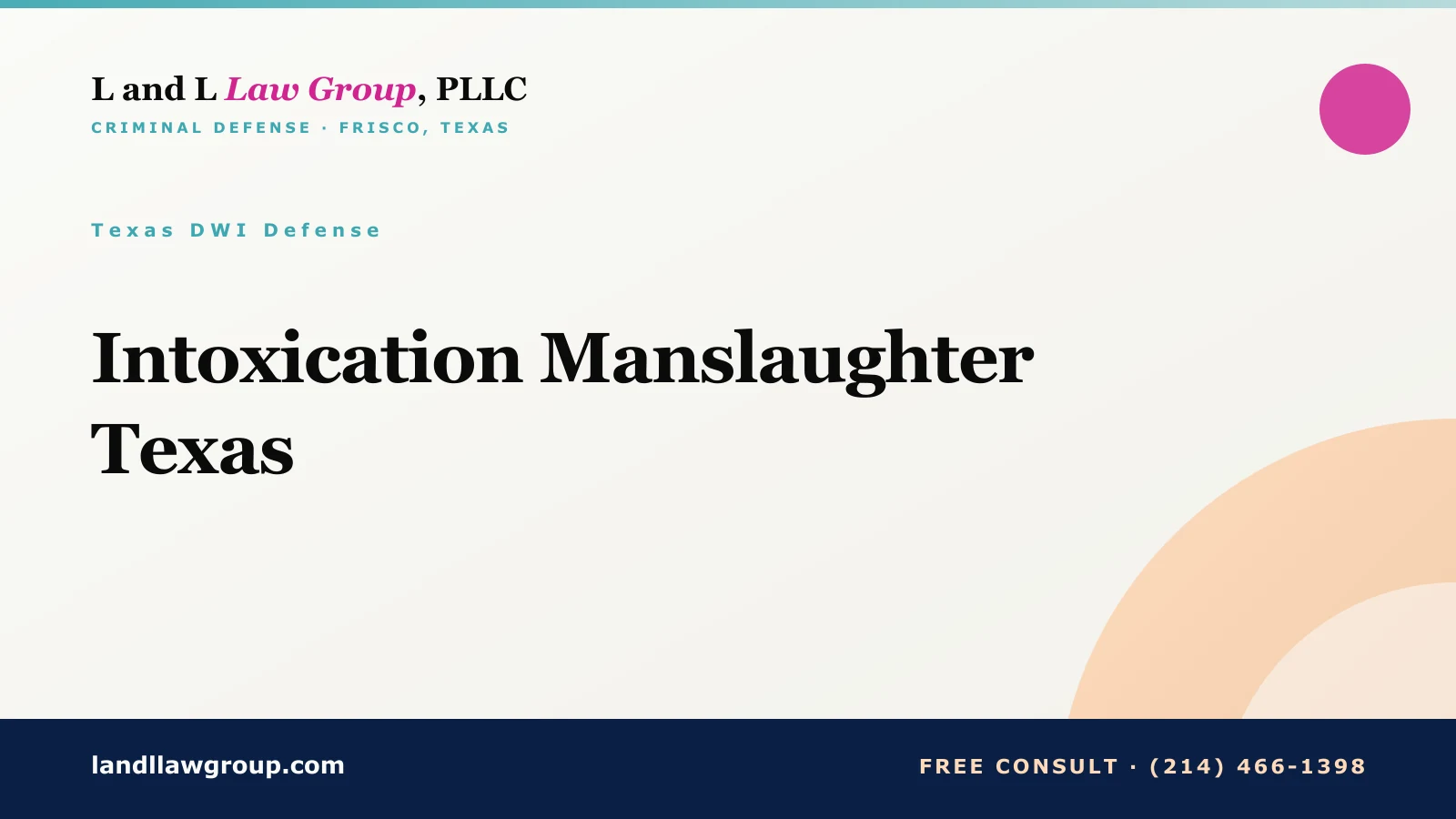 Intoxication Manslaughter Texas