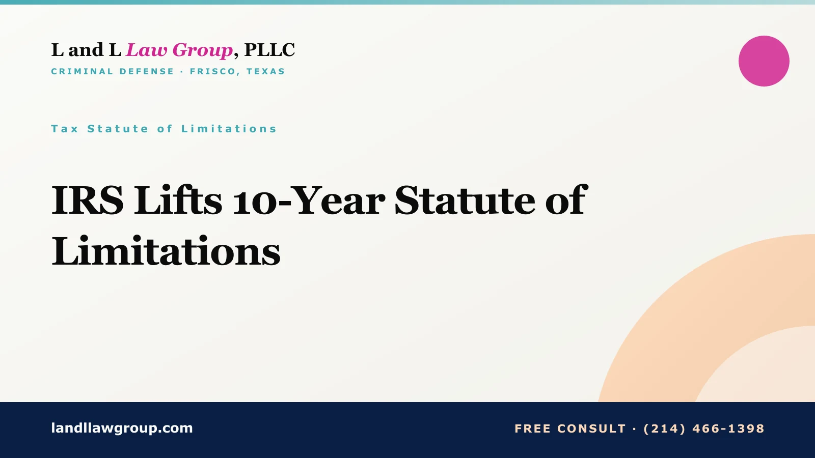 IRS Lifts 10-Year Statute of Limitations