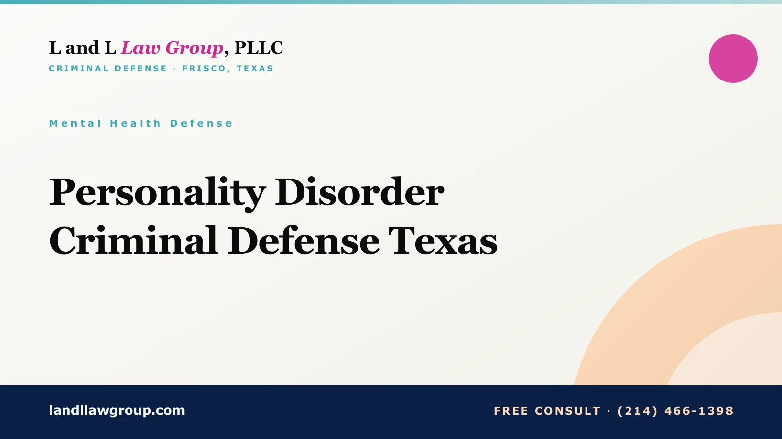 Personality Disorder Criminal Defense Texas