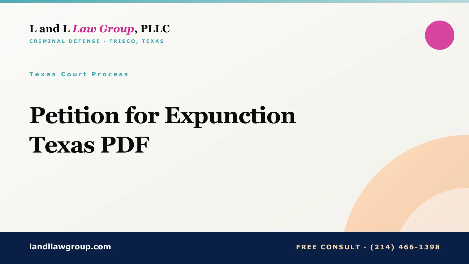 Petition for Expunction Texas PDF