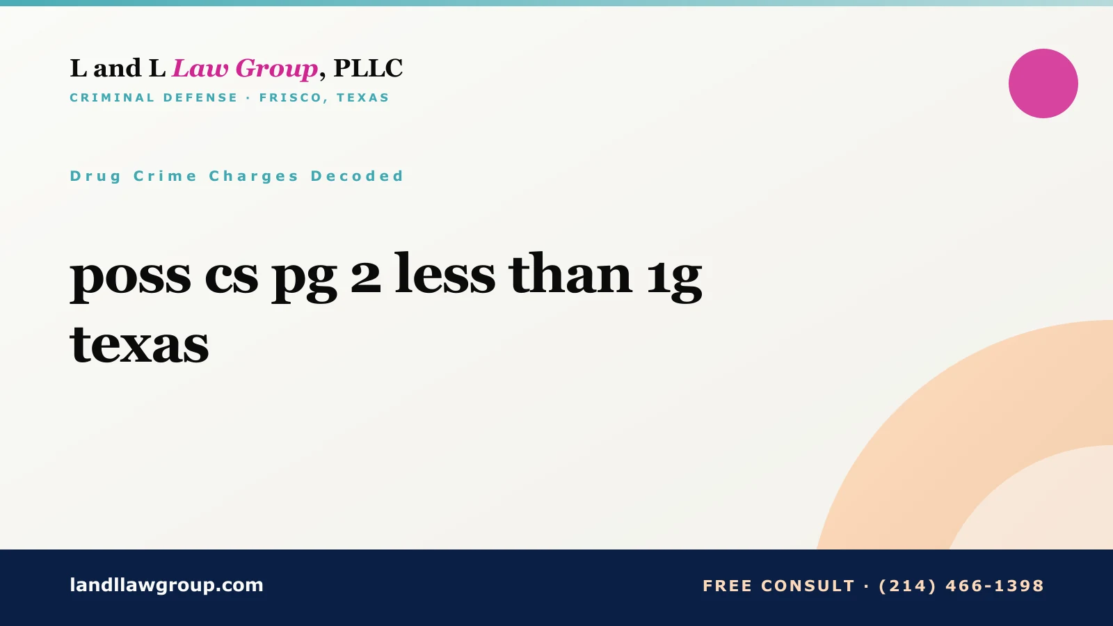 poss cs pg 2 less than 1g texas