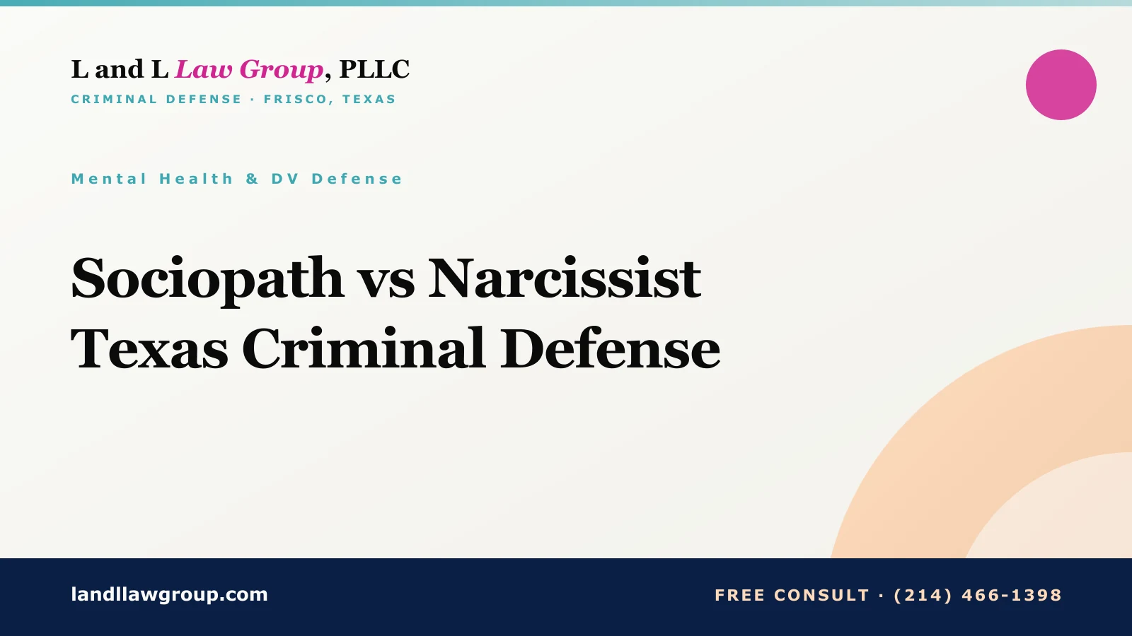 Sociopath vs Narcissist Texas Criminal Defense