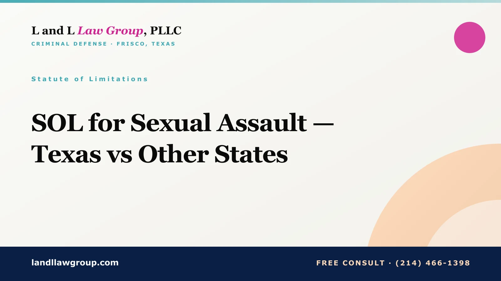 SOL for Sexual Assault — Texas vs Other States