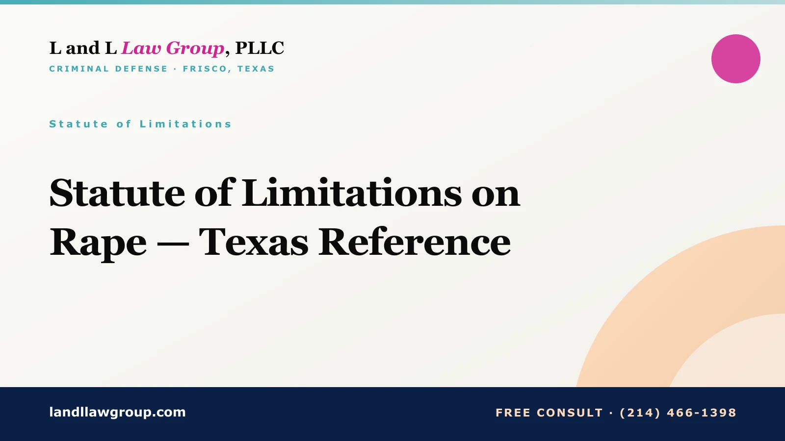 Statute of Limitations on Rape — Texas Reference