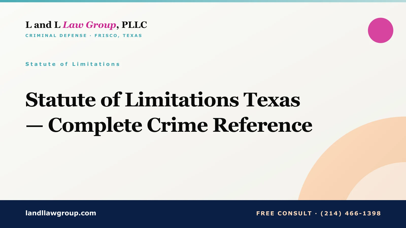 Statute of Limitations Texas — Complete Crime Reference