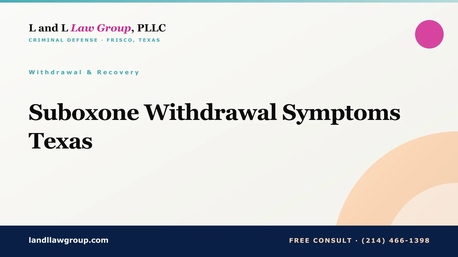 Suboxone Withdrawal Symptoms Texas
