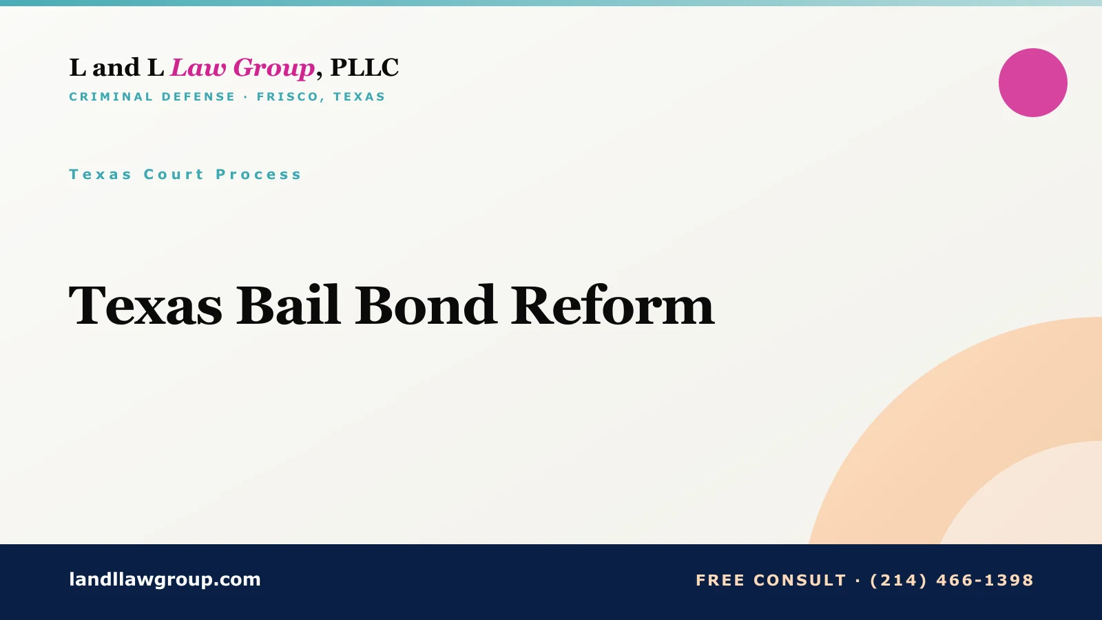 Texas Bail Bond Reform