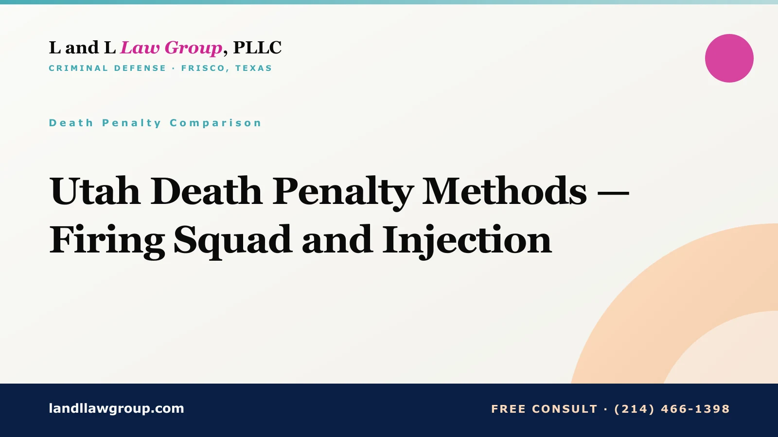 Utah Death Penalty Methods — Firing Squad and Injection