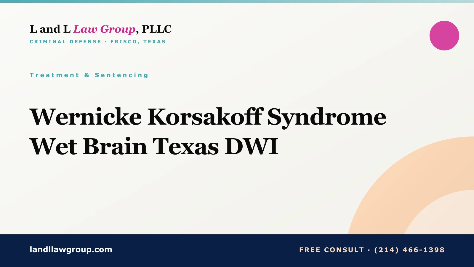 Wernicke Korsakoff Syndrome Wet Brain Texas DWI