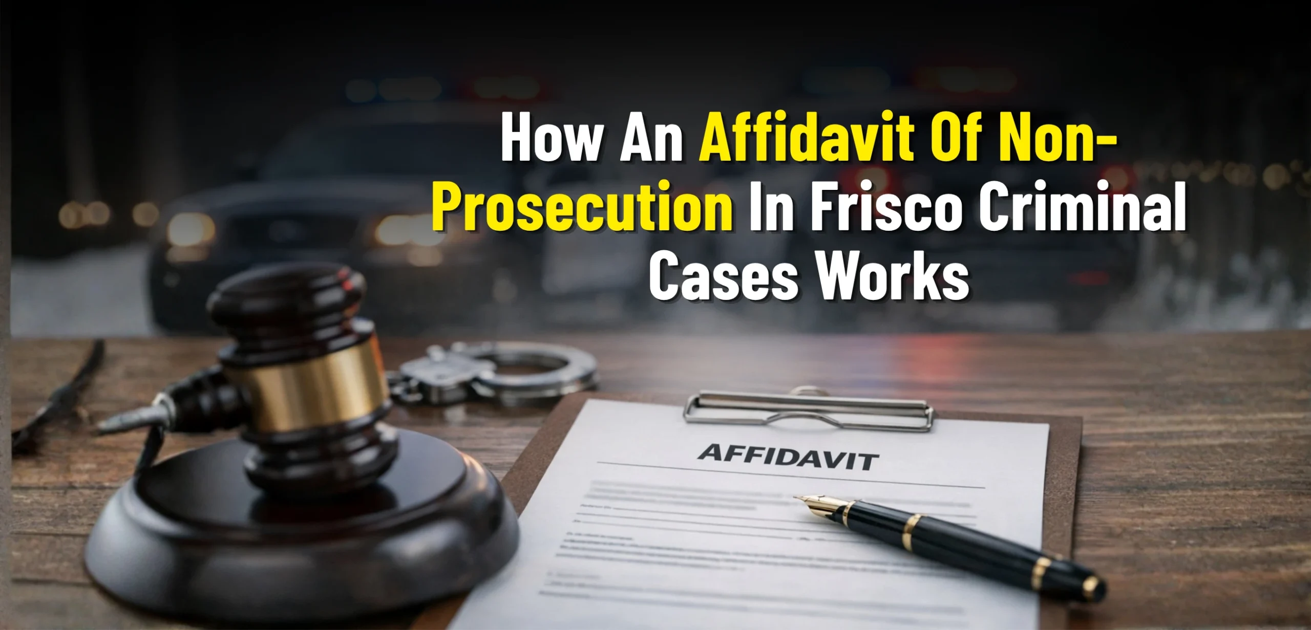 Affidavit of Non-Prosecution in Frisco Criminal Cases