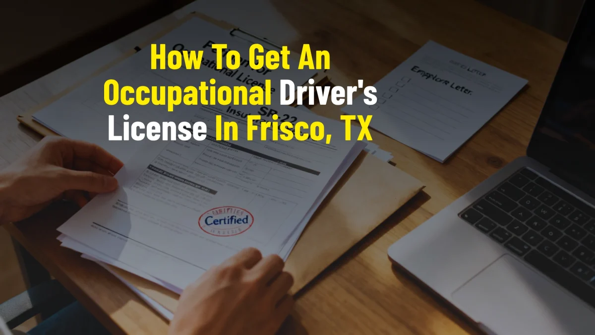 Occupational driver's license Texas