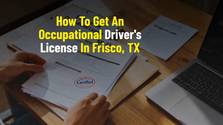 Occupational driver's license Texas