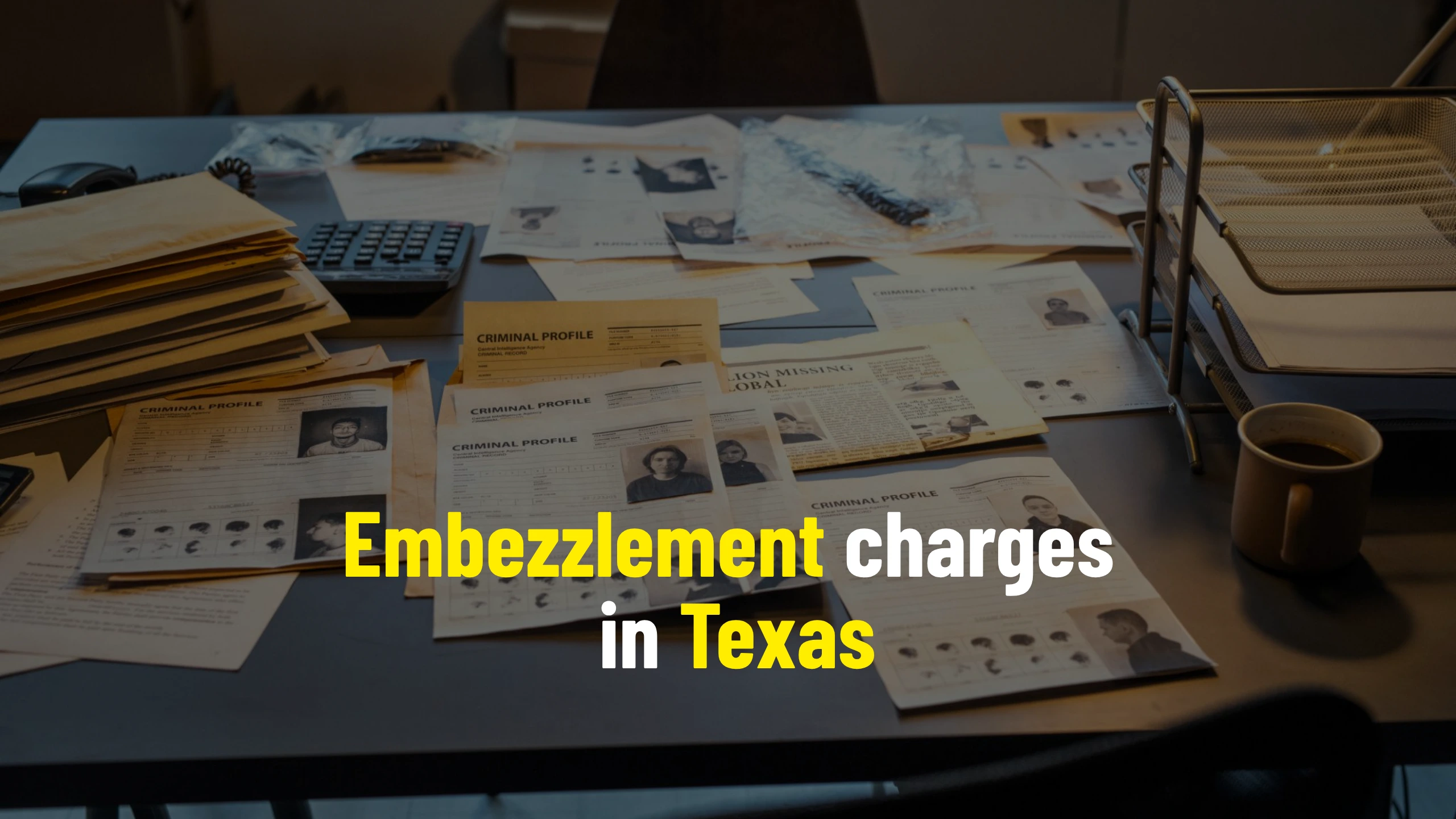 Embezzlement charges in Texas
