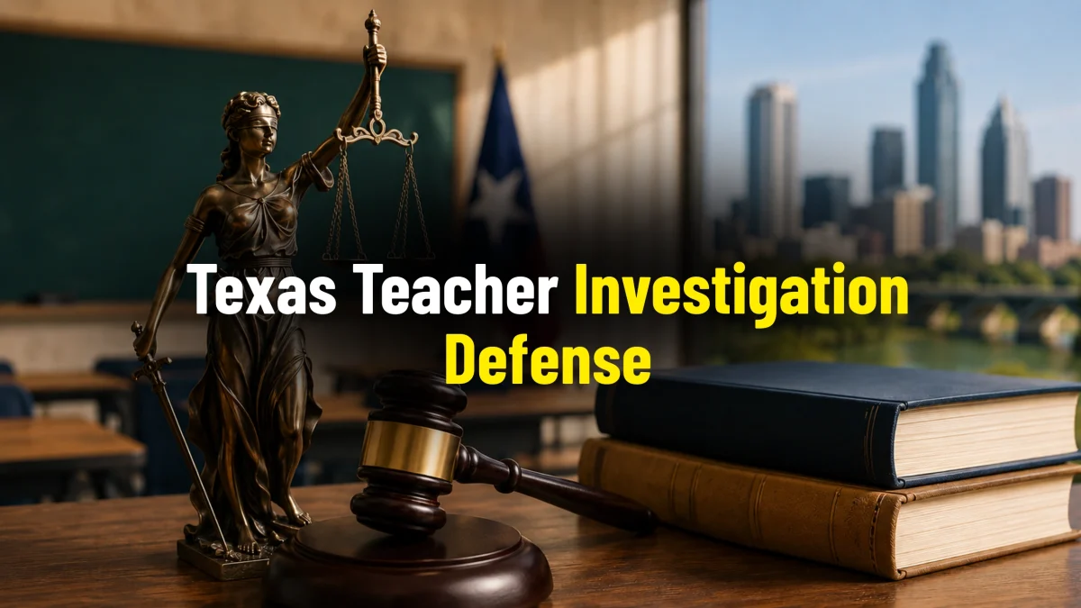 Texas teacher investigation defense