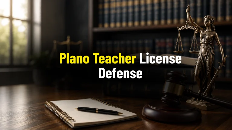 Plano teacher license defense